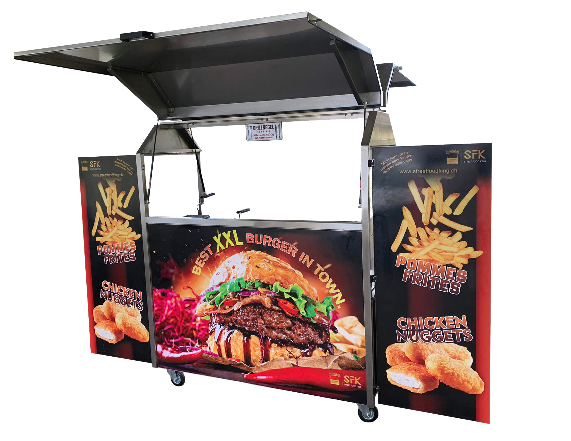 Street Food Wagen - Wagen für Burger Pommes